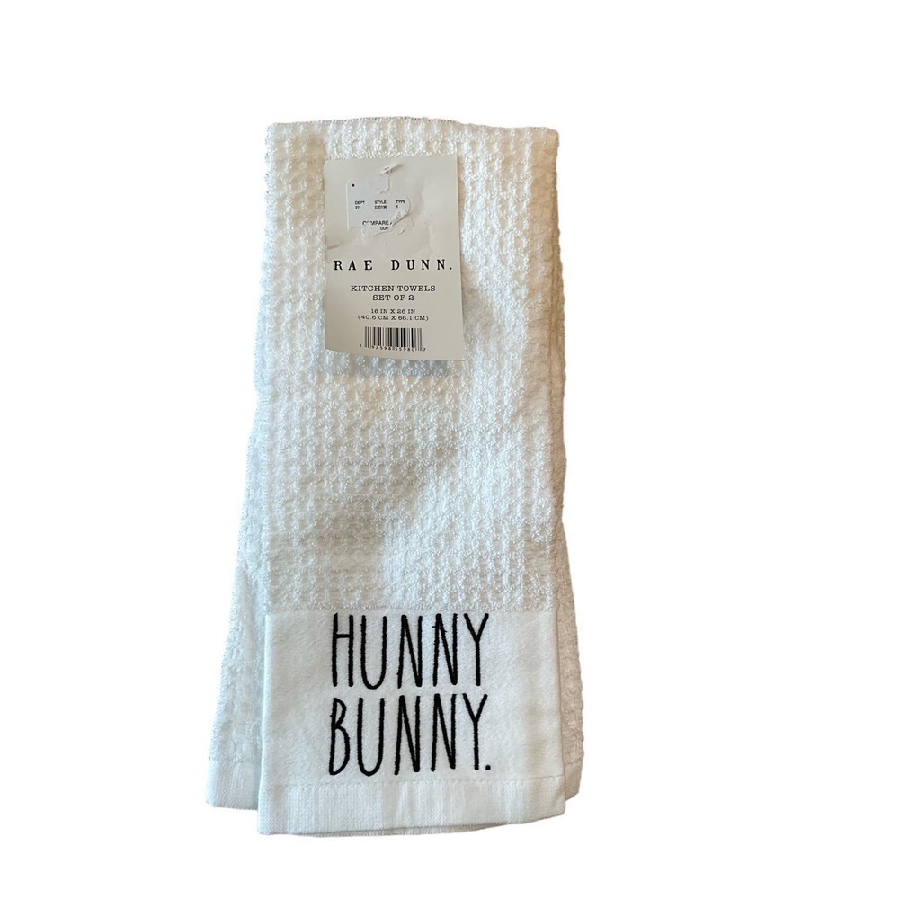 Rae‎ Dunn 2 Towel Set *Hunny Bunny*